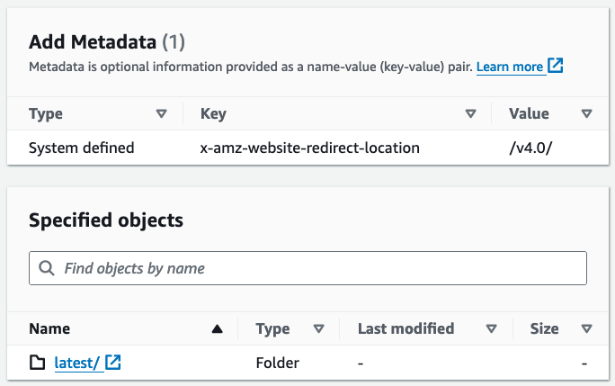 S3 Metadata Configuration